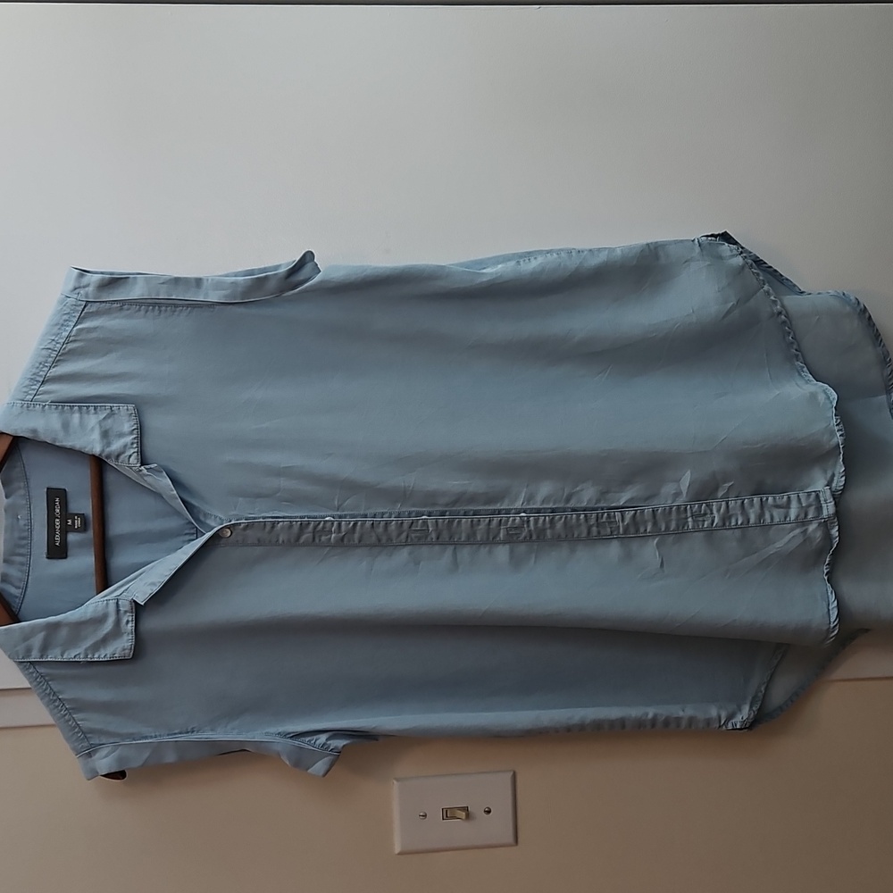 Alexander Jordan Sleeveless Denim Shirt Hugh Low Tunic Size M